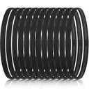 WILLBOND 12 Pcs Thin Sport Elastic Headband Non Slip Skinny Athletic Exercise Hairband Women Men Silicone Grip Hair Sweatband Yoga Workout Running Football Basketball Soccer Tennis(Black)