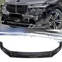 Front Bumper Lip Fits for BMW X7 G07 LCI M Sport 2023-2026 Only, 3Pcs Front Bumper Lip Body Kit Spoiler,ABS Plastic,Gloss Black