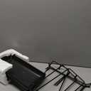 MALACASA 3 Tier Serving Tray, Porcelain Tiered Serving Trays Platters, 12 Inch Serving Stand with Platters,Black Dessert Stand with Collapsible Sturdier Metal Rack,Series PLAT