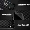 Dalmbox Gun Safe for Pistols Small Handgun Lock Box with Combination Lock Portable Travel Pistol Safe for Car, Home, Travel