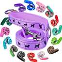 EcoBark Dog Leash - Soft & Reflective Comfort Leashes with Padded Handle - Safe, Strong, & Durable for Small, Medium or Large Dogs ( 5 ft x 1 in - Standard Width, Lavender)
