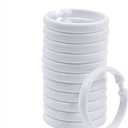 Qulable Shower Curtain Rings12 Pack Plastic Shower Curtain Hooks OShaped Rings Hook Glide Easily on Bathroom Shower Rod(White)