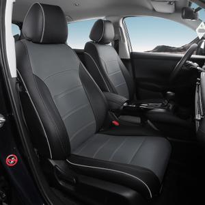 FEINEPRO HRV Seat Covers for Honda HRV EXL 2023 2024 2025 2026 1:1 Custom Leather Car Seat Cover Full Set Waterproof - BlackGrey