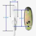 Gliding Patio Door Keyed Lock Assembly & Thumb Latch Compatible with Andersen Tribeca Style OEM Part #2573068, #2573078 & #2573609, 2-9/16" Hole Centers, Non-Handed, White Diecast