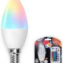 ANWIO Smart Light Bulbs, Smart Candelabra LED Bulb, Smart Chandelier Light Bulbs, 4.9W (40W Equivalent) 470LM, E12 Smart Bulbs, Compatible with Alexa Google, Only 2.4GHz WiFi No Hub Required, 1Pack