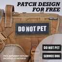 Tactical Dog Harness for Large, No Pull Adjustable Reflective MOLLE Service Dog Harness with Do Not Pet Patches, Military K9 German Shepherd Dog Vest for Training Walking Hunting Brown