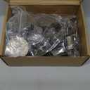 24 Pcs Gunmetal Taper Candle Holders Bulk for 5.91'' Pillar Candles Wedding Short Candlestick Holder Gunmetal Centerpieces Decoration for Wedding Anniversary Dinner Party