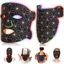 Red Light Therapy for Face and Neck, 8 Colors LED Face Mask Light Therapy with 850NM Near Infrared, 3000 mAh Rechargeable 6-In-1 Red Light Therapy Mask Set Skin Care Device for Skin Rejuvenation