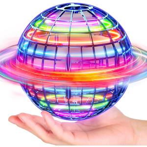 Flying Orb Ball (Blue, 2025 Upgraded) with Dazzling Lights, Magic Hover Spinner, Cool Boomerang Drone, Floating Cosmic Globe, Kids Toys Gifts for 6 7 8 9 10 Year Old Boys Girls