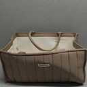 Blissful Diary Baby Diaper Caddy Organizer, Stylish Storage Basket for Newborn Essentials and Diaper Station, Gift for Baby Shower and Registry Must-Have, Mocha Brown