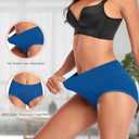 MISSWHO Cotton High Waisted Soft Womens Underwear Breathable Panties, Multipack (L)
