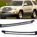 LED Front Side Marker Headlight Kit for Toyota 4Runner 2003 2004 2005 | Switchback White DRL & Amber Sequential Turn Signal | 2-Piece Replacement Bumper Grill Trim Assembly