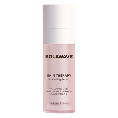 Solawave Wand Skin Therapy Activating Serum | Hyaluronic Acid and Peptides | Enhance Skincare Device Results | Hydrating Microcurrent Galvanic Current | Wrinkle Smoothing