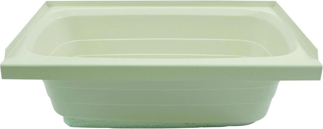 Lippert Replacement 24" x 36" Parchment Bathtub with Right Drain, Scratch-Resistant ABS Acrylic for RVs, Travel Trailers, 5th Wheels, Motorhomes - P2436RHSPK