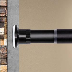 ASHLEYRIVER Room Divider Tension Curtain Rod,Adjustable Window Curtain Rod,No Drilling,Very Secure,Long Tension Rod-83-122 Inch,Black (83-122Inch)