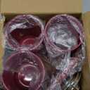 Bathroom Accessory Set, 4 Pcs Plastic Bathroom Set Include Soap Dispenser, Soap Dish, Toothbrush Holder, Mousewash Cup, Modern Bahtroom Dcor Set, Space Save for Bathroom(Burgundy)