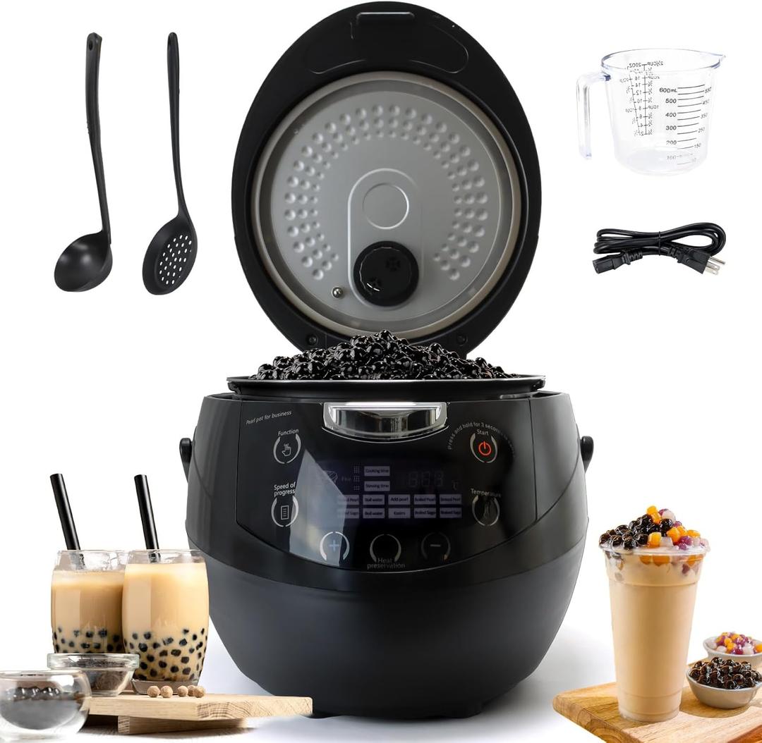 Boba Maker,6L Commercial Automatic Boba machine for Bubble Tea,Milk Tea & Sago,Non-Stick Boba Pot for Restaurants,Cafes & Snack Bars,110V Bubble Tea Machine,900W
