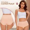 HATSURE Women High Waisted Cotton Underwear Panties Soft Stretch Lace Waistband Full Coverage Ladies Briefs Multipack (Gray, XXL)