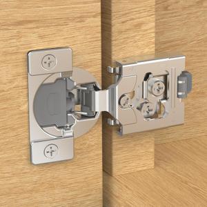 Onemake 20 Pack 1/2" Overlay Soft Close Cabinet Hinges, Clip-on Plate, 105 Smooth Slow Self Closing, 3D Adjustment, Face Frame Concealed Hardware Replacement, Hidden Hinge for Kitchen Cupboard