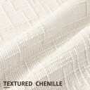 DecorUhome Summer Cream White Chenille Throw Pillow Covers 16x16 Set of 2 Textured Soft Cozy Slubby Couch Pillow Covers Modern Farmhouse Boho Decorative Pillow Cases for Bed Sofa Living Room