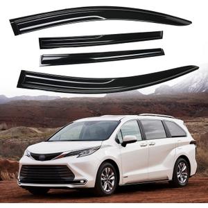 Tape-On Rain Guards Window Visor Fit for Toyota Sienna 2021-2023 Window Vent Deflector Visors 4 Pcs