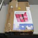 Delta Children Deluxe Multi-Bin Toy Organizer with Storage Bins, White/Pink Bins