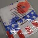 XCHI America Stars Red Blue Flowers Patriotic 4th of July Memorial Day Independence Day Tablecloth Round Washable Table Covers for Home Party Decorations 70x70 Inch