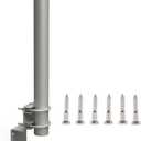 Technical Pole Mount Accessory for Outdoor Antennas (Signal Booster, Yagi, Expansion Kit) & Weather Station Stronger Structure with Double U-Bolts (Pole OD 1 1/4", 15 3/4" Length)