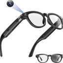 AI Smart Glasses with Camera, 1080P HD Video Recording Glasses, Real-Time Translation, Bluetooth Audio