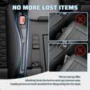 2 x 2PCS Car Seat Gap Filler Organizer,Upgraded Car Side Seat Gap Fillers with Dual Slot Design,in Between Cars Seats Catcher Cars Accessories for Filling 1.3-1.4 Inch Gaps