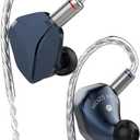 Linsoul Hidizs MP145 in-Ear Monitor, 14.5mm Planar Magnetic Driver HiFi Earphone IEMs, Wired Gaming Earbud with Detachable 2Pin OFC Cable for Audiophiles Musicians (Blue, 4.4 mm)