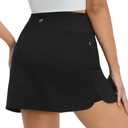 M MAELREG High Waisted Tennis Skirts for Women Stretchy Athletic Skirts for Pickleball Mini Lined Golf Casual Skort Black