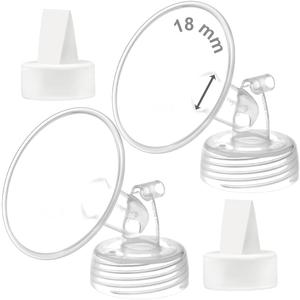 Maymom 18mm Flange and Duckbill Valve Compatible with Spectra S1 Spectra S2 Spectra 9 Plus Not Original Spectra Pump Parts Replace Spectra S2 Pump Parts Spectra Flange Spectra Duckbill Valve