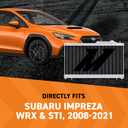 Mishimoto MMRAD-STI-08 Performance Aluminum Radiator, Compatible with Subaru Impreza WRX & STI, 2008-2019