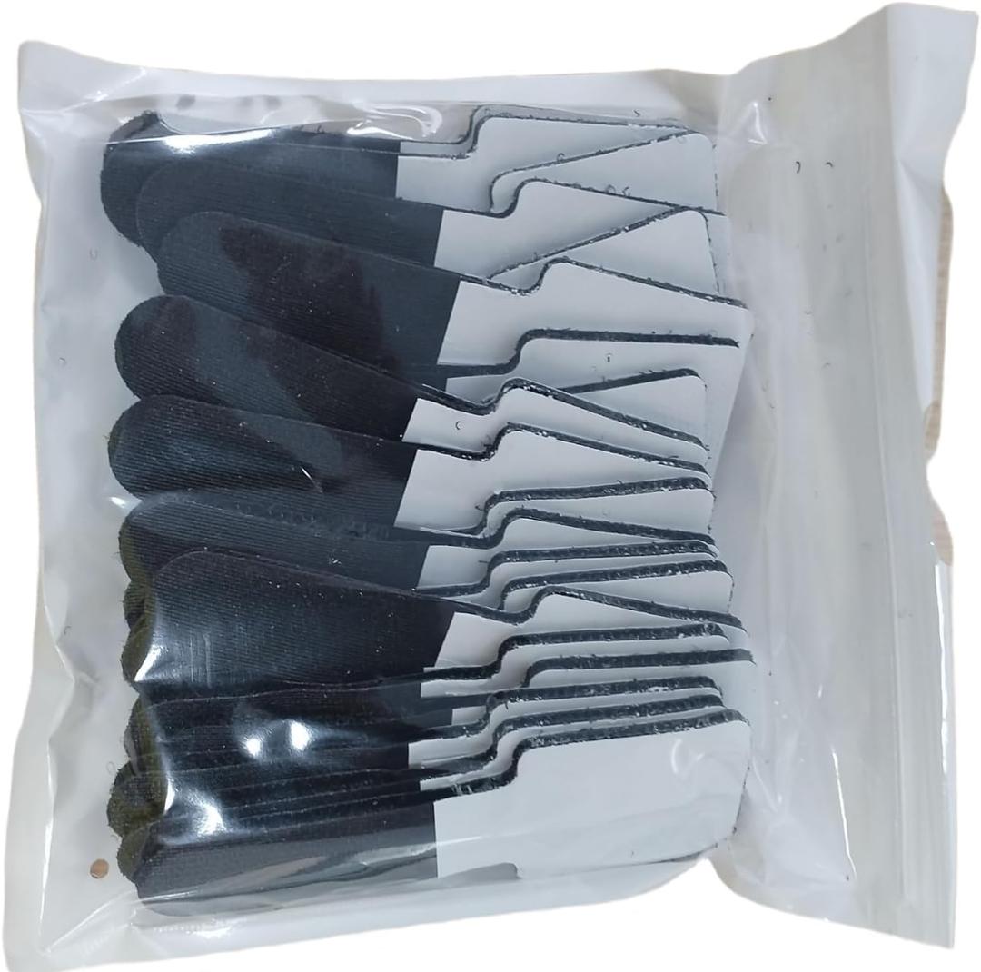 40PCS Self-Adhesive Hook and Loop Cable Ties & Straps  Sticky-Back Cord Organizer for Under Desk, Home Office, Kitchen (Black)