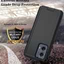 Qinmay Phone Case for Motorola Moto Edge 5G 2024 Case, Heavy Duty Shockproof & Dropproof 3-Layer Cover Phone Case for Motorola Moto Edge 2024 (BeltClip_Black)