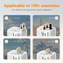 TESSAN Universal Travel Adapter 28W, International Power Adapter with 3 USB C 2 USB A Charging Ports, Worldwide Plug Adaptor for US to European UK Italy Ireland New Zealand (Type C G A I)
