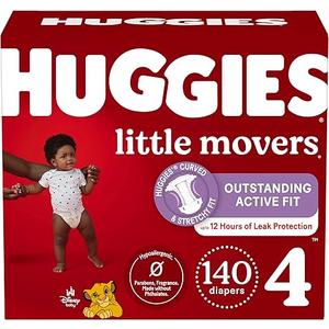 Huggies Baby Diapers Size 4, 140 Ct, Little Movers 