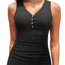 Women Tankini Top Only - Ribbed Swimsuit Top Tummy Control Bathing Suit Top Only No Bottom 2025 Swim Tank Top XL