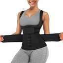Eleady Waist Trainer Vest for Women Corset Trimmer Belt Slimming Body Shaper Tummy Control Cincher Workout Girdle
Medium