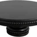 Large Round Wood Risers for Display, 12" Decorative Rustic Farmhouse Cake Stand Pedestal Tray for Home and Kitchen Decor White (Black)