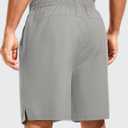 ASPO Men's Running Shorts 9 Inch Quick Dry Gym Shorts Light Grey S (Gray, S)