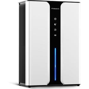 Home Dehumidifier with Drain Hose, (950 sq.ft) 95oz Quiet dehumidifier for Bedroom Bathroom, with Air Reusable Filter Indoor deshumidificador for Basement RV Closet (White)