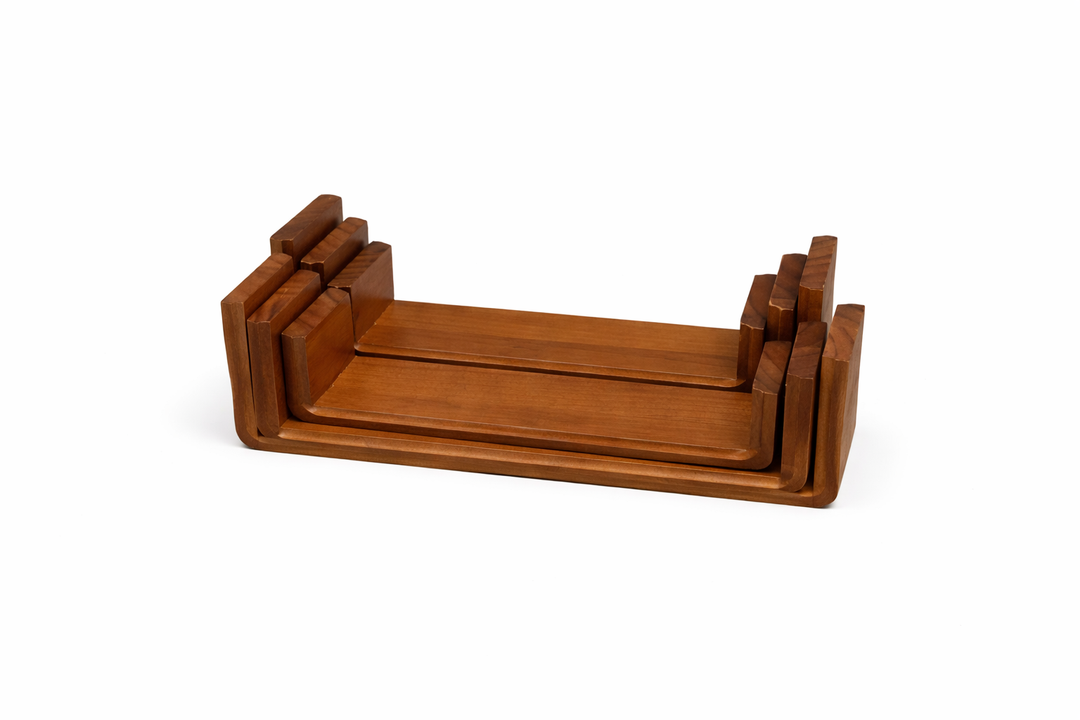 SRIWATANA Floating Shelves Wall Mounted, Solid Wood Shelves Wall Bookshelves Set of 6 for Bedroom, Living Room, Bathroom, Kitchen 