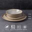 AmorArc Ceramic Dinnerware Sets for 4, 16Pcs Plates and Bowls Sets Dishes
