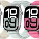 Nylon Loop Sport Band Compatible with Apple Watch Band 38mm 40mm 41mm 42mm 44mm 45mm 46mm, Soft Adjustable Replacement Strap for iWatch SE 3/ SE 2/ SE/Series 11 10 9 8 7 6 5 4 3 2 1 for Women Men