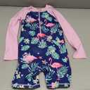 UMELOK Girls One Piece Swimsuits Long Sleeve Swimwear Rash Guard Bathing Suits 8Y