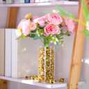 Nuanchu 1140 Pcs Fake Gems Mixed Sizes Fake Ice Cubes Acrylic Crushed Rocks Jewels Plastic Diamonds Crafting Vase Filler for Wedding Birthday Adventure Party Decorations Table Scatters (Gold Color)