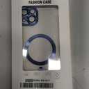 Misea Magnetic for iPhone 14 Plus Case Compatible with MagSafe [Never Yellowing] [Military Grade Drop Protection] Full Camera Lens Protector Plating Soft Clear Phone Case for Women Girls, Blue