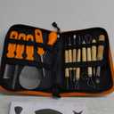 Halloween Pumpkin Carving Tools, Halloween Jack-O-Lanterns 13 Piece Professional pumpkin cutting supplies tools Kit stainless steel lengthening and thickening (White)